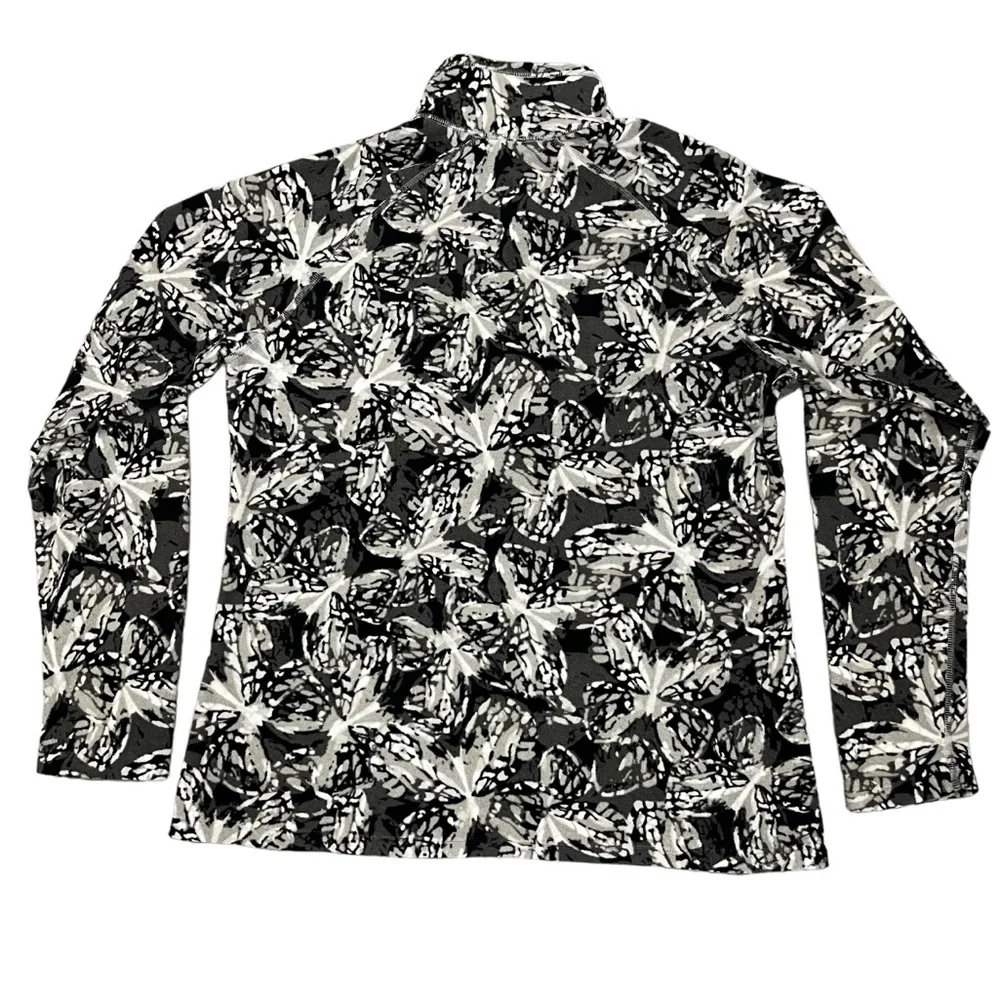 Eddie Bauer Women’s Cloud Layer 1/4 Zip Fleece Pullover Butterfly Print … - Picture 4 of 15
